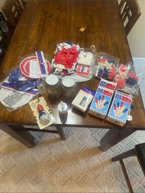 🇺🇸 Patriotic Red White & Blue Party Decorations Set ⭐️ 🎆